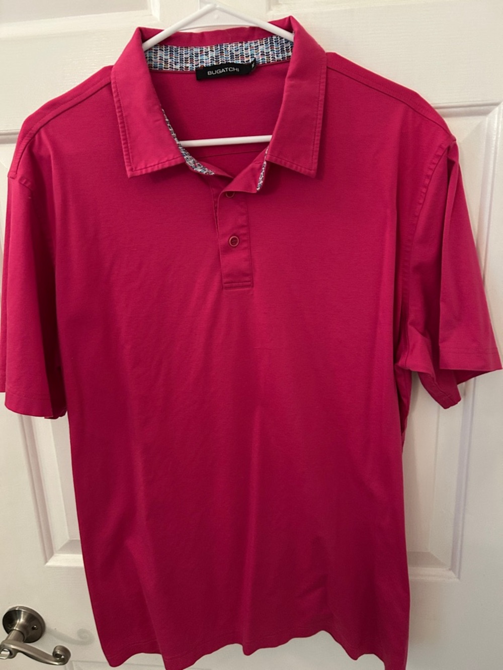 Bugatchi Men’s Hot Pink Polo Shirt